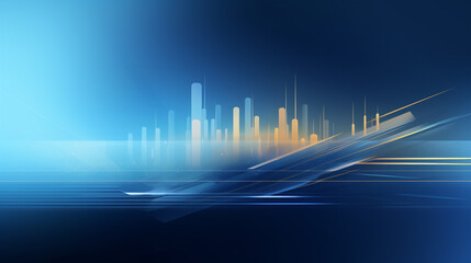 Technology business success graphic design on business concept web banner dark blue background.
