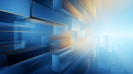 Wall Mural - blue digital technology business background.