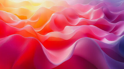 Poster - A colorful, abstract painting of a wave with pink and orange hues. The painting has a dreamy, ethereal quality to it, with the colors blending together in a way that creates a sense of movement