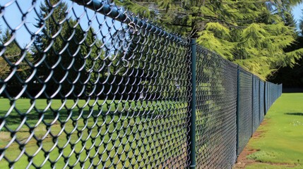 Poster - The sustainability of chain link fences includes recyclable materials and eco-friendly manufacturing processes.