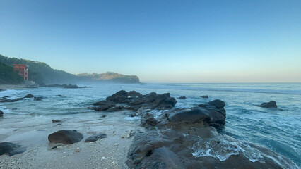 Wall Mural - Rocks in the sea