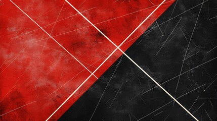 Aufkleber - This background showcases a minimalist schematic design with white lines on a striking red and black split.