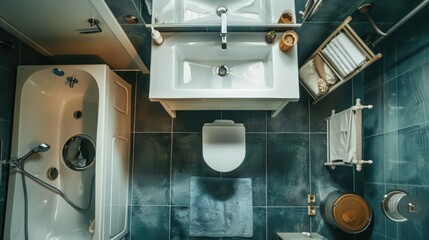 Poster - What are the best practices for designing a functional and stylish small bathroom