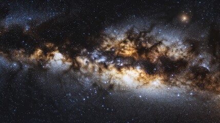 Poster - Milky Way Galaxy with Dust Clouds and Stars