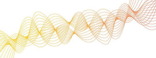 Poster - Abstract colorful modern stream wave line in transparent background. Curved wavy lines tech futuristic motion curve lines. Stream wave and wave curve lines