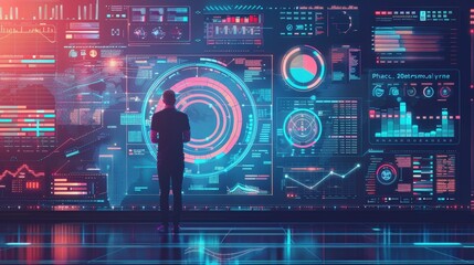 Poster - depict the role of big data analytics in banking, with an emphasis on data visualization and predict