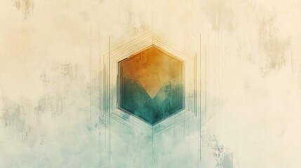 Wall Mural - simple background with hexagon