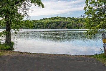 Wall Mural - An overlooking landscape view of Hudson, Wisconsin