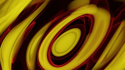 Aufkleber - Dynamic Abstract Light Waves in Yellow and Red