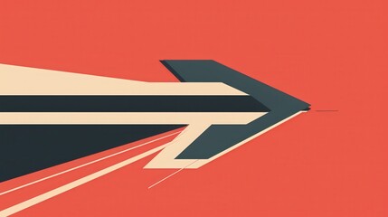 Poster - Design a vector graphic of a sleek, modern arrow pointing right