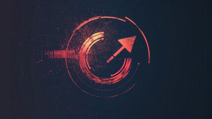 Poster - design an arrow integrated into a circular shape.