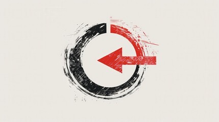 Poster - design an arrow integrated into a circular shape.