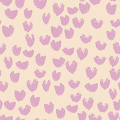 Light seamless pattern with pink hearts. Vector background, print, design