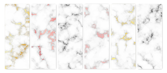 Wall Mural - Set of marble texture backgrounds