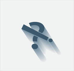 Fototapete - Vector dark color icon with shadow on light background