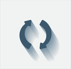 Aufkleber - Vector dark color icon with shadow on light background