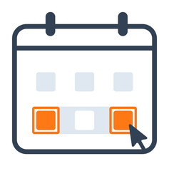 Poster - illustration of a icon date range picker present range