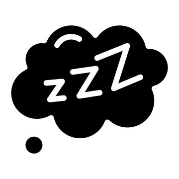 Sleep ZZZ Speech Bubble Icon