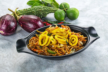 Poster - Stir fried noodles with squid