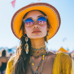 Wall Mural - Coachella girl