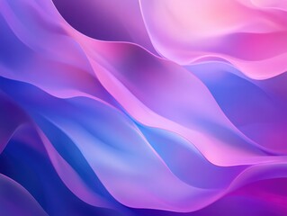 Canvas Print - Purple and Blue Abstract Waves