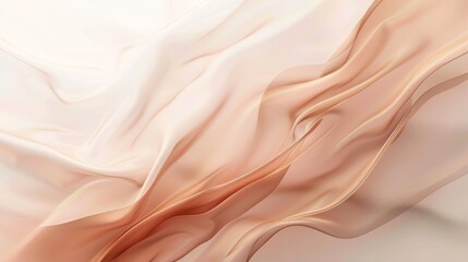 Poster - Delicate waves of rose gold and cream hues create a serene atmosphere, reminiscent of a gentle morning breeze