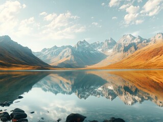 Wall Mural - mountain lake landscape