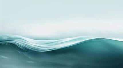 Wall Mural - A blue ocean wave with a white background