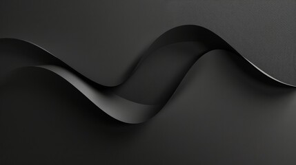 Poster - A black and white image of a wave with a black background