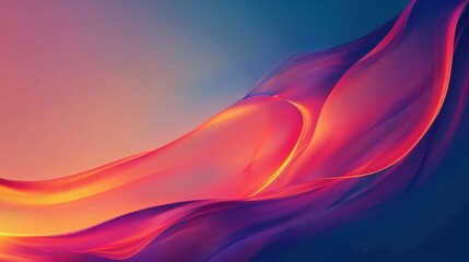 Wall Mural - A colorful, abstract painting of a wave with a blue background