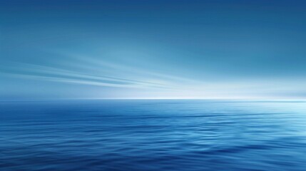 Wall Mural - A calm blue ocean with no clouds in the sky