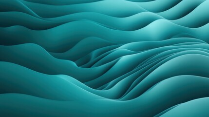 Wall Mural - The image is a blue and green wave with a lot of detail