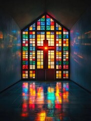 Poster - Church Stained Glass Window