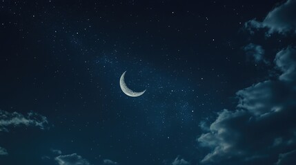 Wall Mural - Night Sky with Moon
