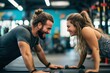 © Fox - Engaging and enjoyable Fitness Fun Team Up for a Partners in the PushUp Challenge, promoting camaraderie while working out together in pursuit of fitness goals and overall health