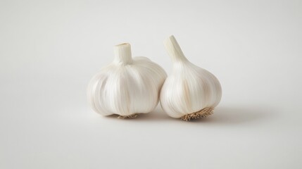 Canvas Print - Garlic bulbs on table