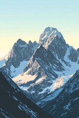 Wall Mural - Mountain Range with Snow