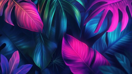 Poster - Colorful Leaves Close Up