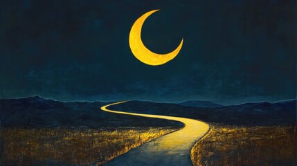 Wall Mural - Road to Moon