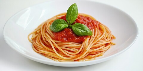 Canvas Print - Spaghetti with basil