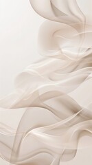 Aufkleber - The artwork showcases flowing beige shapes on a white background, creating a serene and calming visual experience