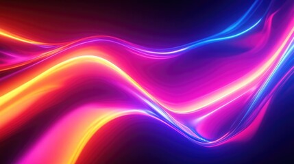 Wall Mural - Colorful Light Wave