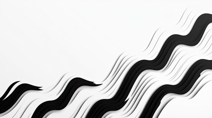 Aufkleber - Abstract black and white zigzag design with ample copy space in the bottom half.