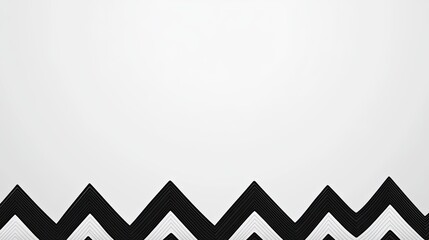 Aufkleber - Abstract black and white zigzag design with ample copy space in the bottom half.