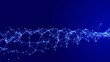 © Lin1800 - Modern design of network connection structure. Abstract background with interlacing dots and lines. 3D rendering.