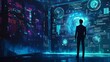 © moon_ - Cyberpunk Man in a Digital World