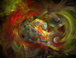 Imaginatory fractal abstract background Image