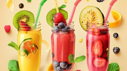 Photo of a delicious looking fruit smoothie.