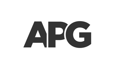 Poster - APG logo design template with strong and modern bold text. Initial based vector logotype featuring simple and minimal typography. Trendy company identity.