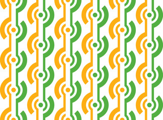 Poster - Seamless geometric in rondocubism retro style